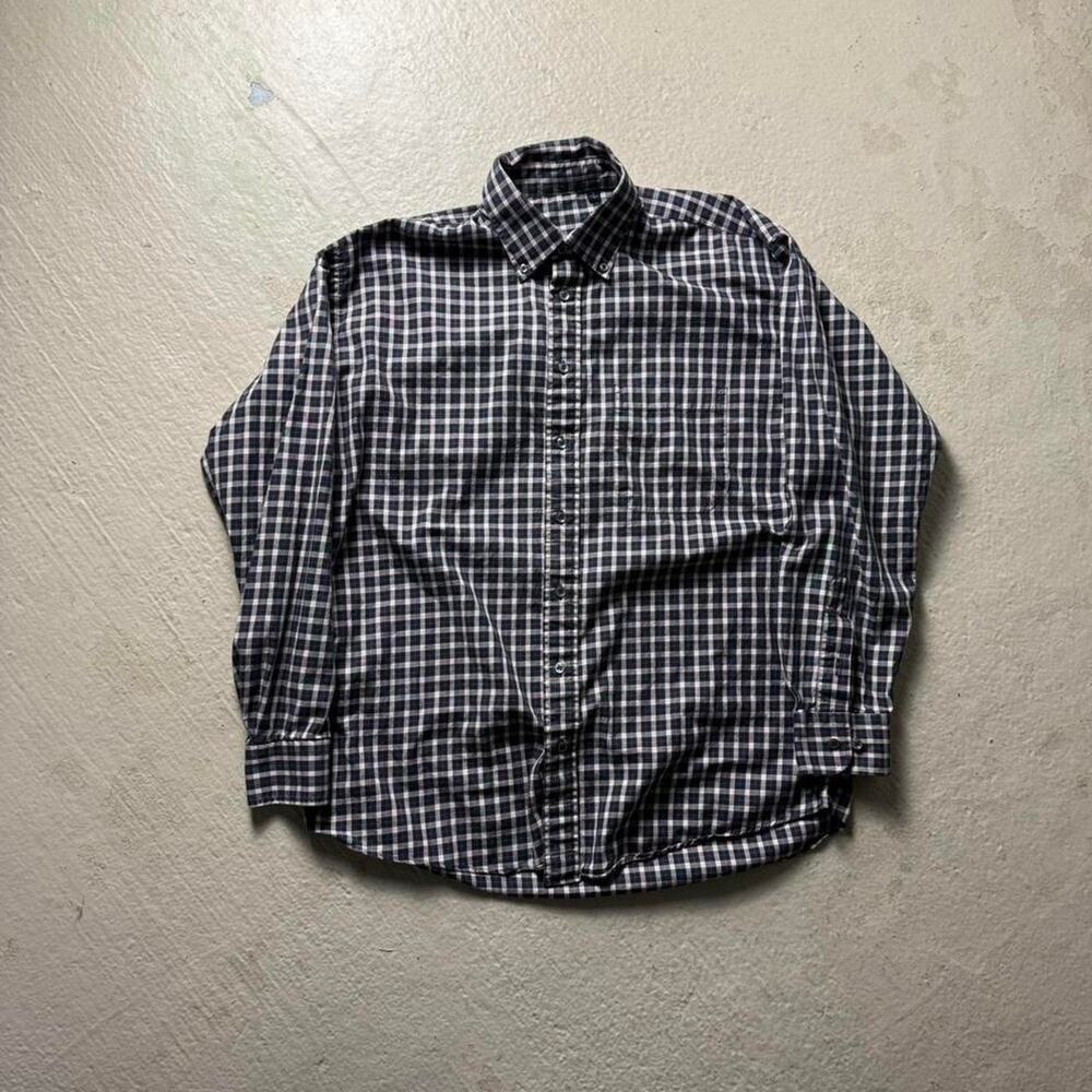 Burberry Plaid Men's XL Pink Navy Checkered Dress Shirt